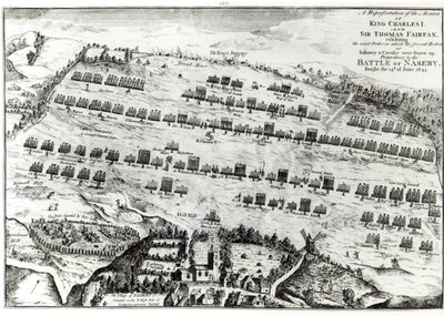 Förberedelse för slaget vid Naseby, utkämpad den 14 juni 1645 publicerad i 