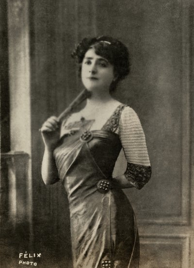 Porträtt av den franska konstnären Marie Yahne ( 1867 av Studio Felix