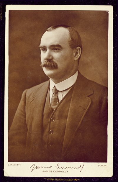 James Connolly (1868-1916) fotograferad av Lafayette, Dublin, ca 1910 (sepiafoto) av Studio Lafayette