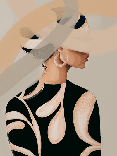 Abstrakt modeporträtt av Studio Palette