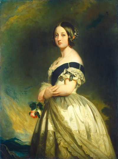 Drottning Victoria av Studio of Franz Xaver Winterhalter