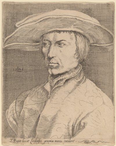 Självporträtt av Style of Lucas van Leyden after Albrecht Dürer