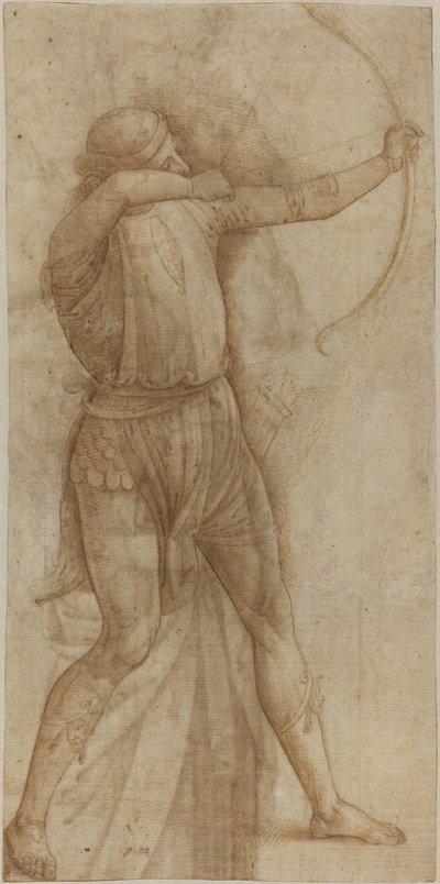 Figur av en bågskytt [recto] av Style of Pietro Perugino