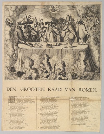 Det stora rådet i Rom, 1665-1708. av Style of Romeyn de Hooghe