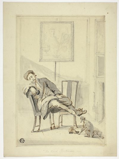 Den trötta sportutövaren av Style of William Hogarth
