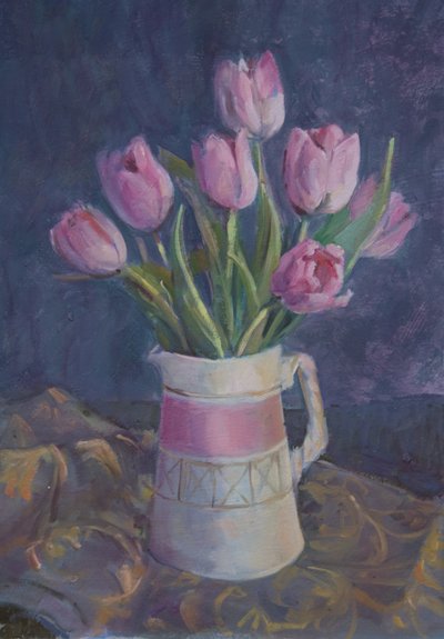 Rosa tulpaner, 2015 av Sue Wales