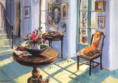 Vanessas sunlit hall, 1995, (gouache på kort) av Sue Wales