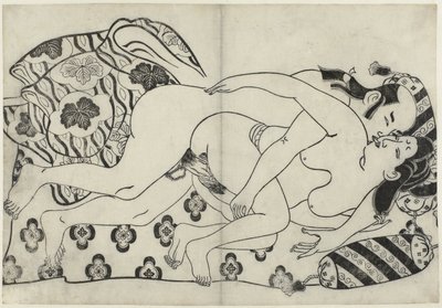 Erotisk show Hana ni Yosurukyo (serietitel) av Sugimura Jihei (attributed to)