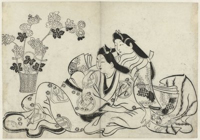Erotisk show Hana ni Yosurukyo (serietitel) av Sugimura Jihei (attributed to)
