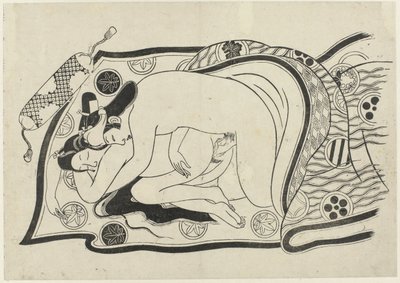 Erotisk show Hana ni Yosurukyo (serietitel) av Sugimura Jihei (attributed to)
