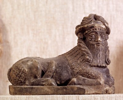 Östra antiken: tjur Pie androcephale. Brons och silver statyett. sumeriska perioden. Från Sumer. Paris, Louvren av Sumerian Sumerian