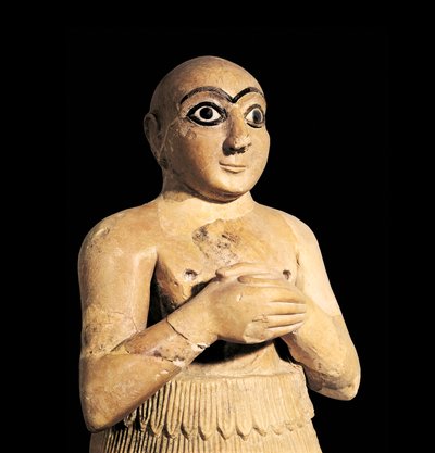 Selim, bror till kungen av Mari i Syrien, 3:e årtusendet f.Kr. (skulptur) av Sumerian Sumerian