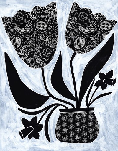 Mönstrade folkblommor av Susan Black