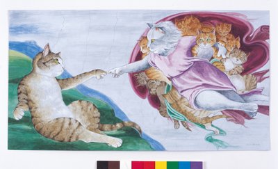 Illustration från Cats Galore! Ett kompendium över kultiverade katter (pub. 2015) av Susan Herbert