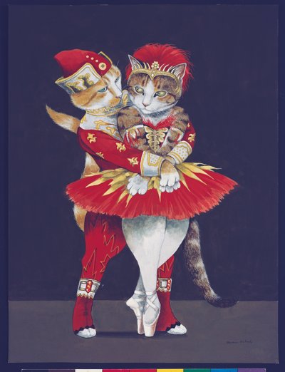 Illustration från Cats Galore! Ett kompendium över kultiverade katter (pub. 2015) av Susan Herbert