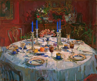 Matsalen (olja på duk) av Susan Ryder
