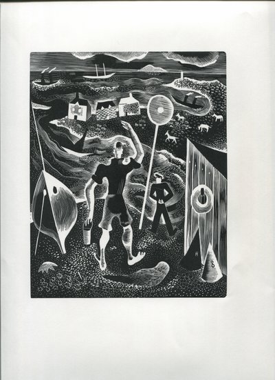 Brightlingsea (trägravyr) av Suzanne Cooper