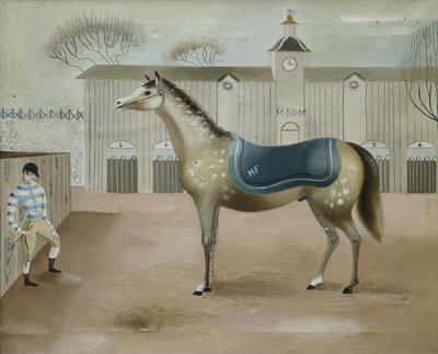 Den gula hästen (olja på duk) av Suzanne Cooper