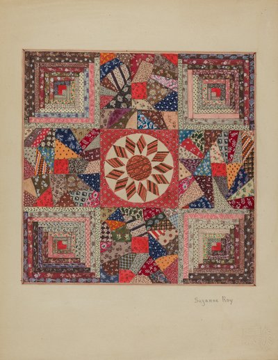 Spjälsäng täcke, ca. 1936. av Suzanne Roy