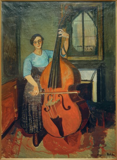 Kvinna med kontrabas av Marie Clementine (Suzanne) Valadon