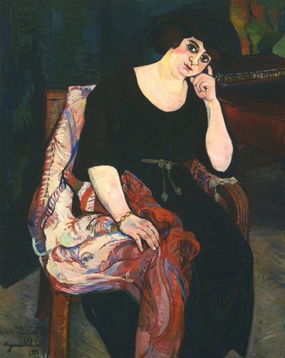 Porträtt av Madame Zamaron av Marie Clementine (Suzanne) Valadon