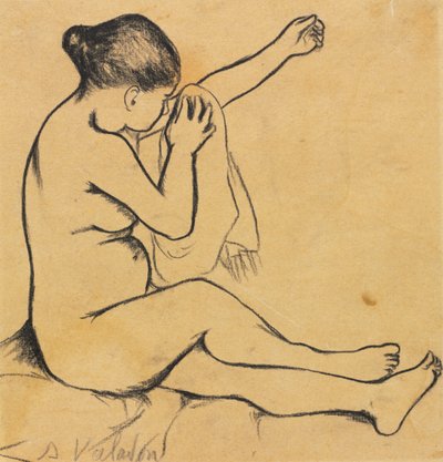 Sittande Kvinna Naken av Suzanne Valadon