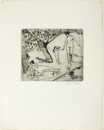 Kvinnor och barn vid vattenbrynet av Suzanne Valadon