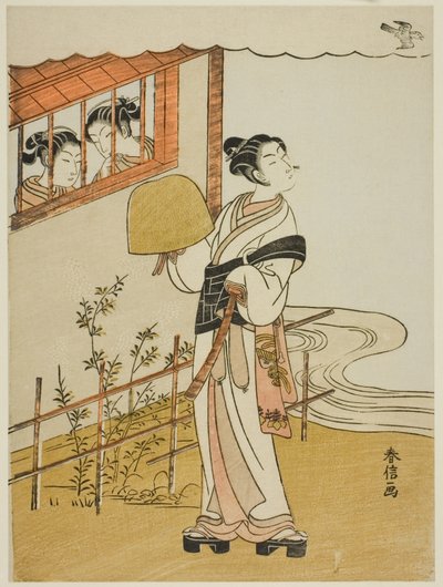 (Faksimil) Den fjärde månaden (Uzuki), från serien "Populära versioner av odödliga poeter i fyra årstider (Fuzoku shiki kasen)" av Suzuki Harunobu