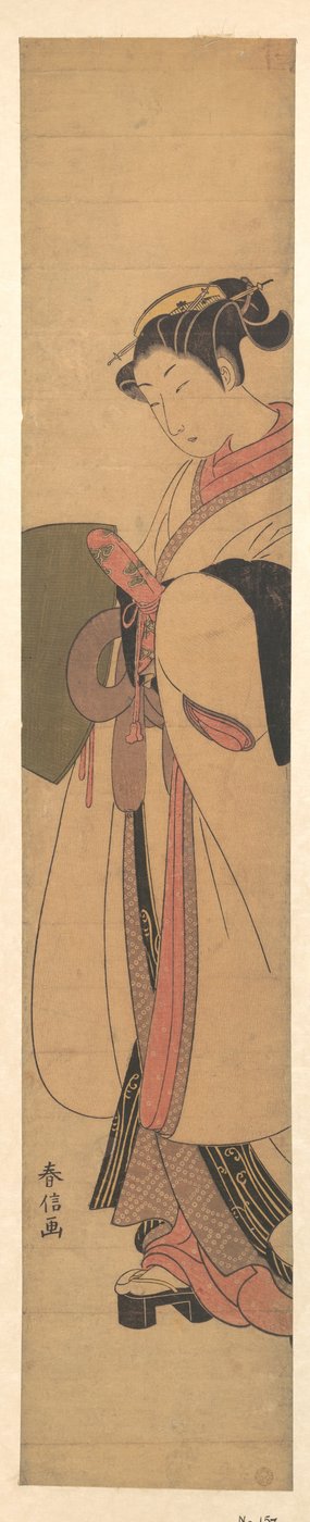 Ein Mädchen als Komuso av Suzuki Harunobu