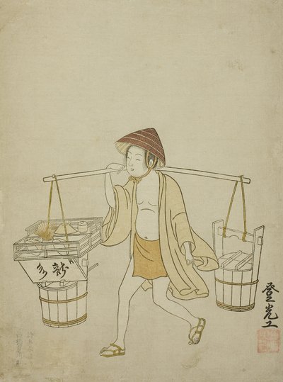 En vattenförsäljare, 1765 av Suzuki Harunobu