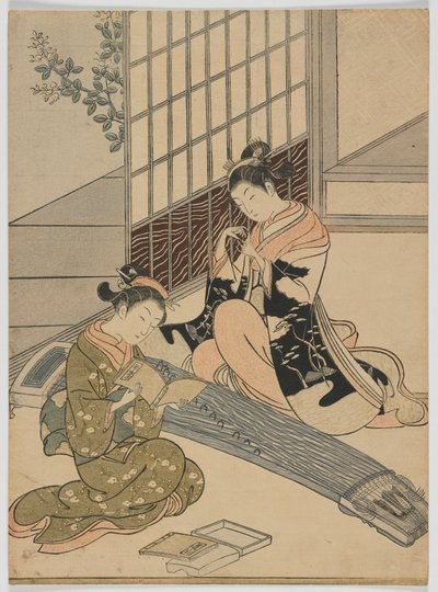 Kotos nedåtgående gäss, Edo-perioden, ca 1766 (färgsnitt) av Suzuki Harunobu
