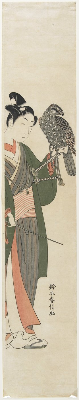 Falkonerare, 1769-1770 av Suzuki Harunobu
