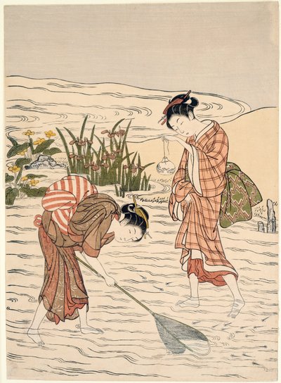 Fiske i grunt vatten av Suzuki Harunobu