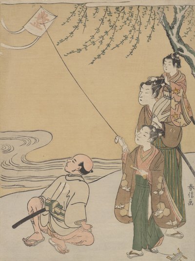 Drakflygning, ca. 1766, ca. 1766. av Suzuki Harunobu