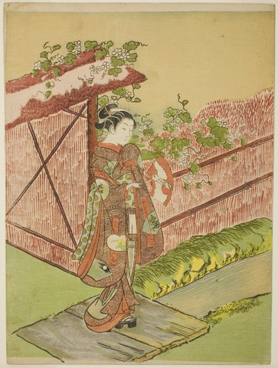 Meeting her Lover (parodi på Yugao-kapitlet i "Tale of Genji") av Suzuki Harunobu