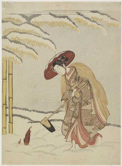 Mitate of Meng Zong, en av de tjugofyra paragonerna för vördnadsplikt, efter 1765 av Suzuki Harunobu