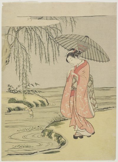 Kalligrafen Ono no To_fu_ efter 1765 av Suzuki Harunobu
