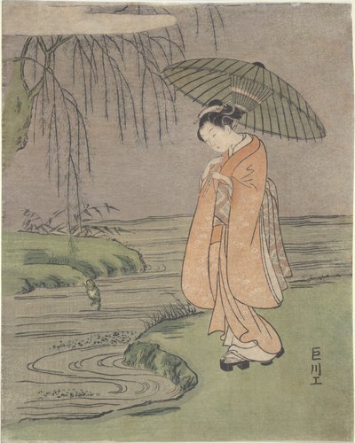Parody of Ono no Tofu av Suzuki Harunobu