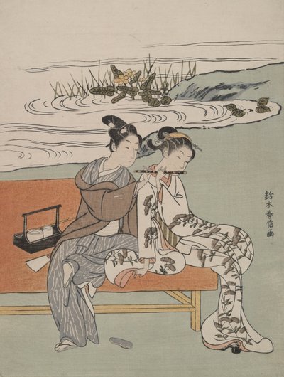 parodi på kejsaren X U An Zong och yang GUI non av Suzuki Harunobu