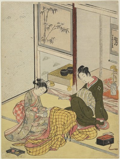 Parfymering av en klädsel som en mitat av de fyra eleganta sysselsättningarna, hösten 1767 (färgsnitt) av Suzuki Harunobu