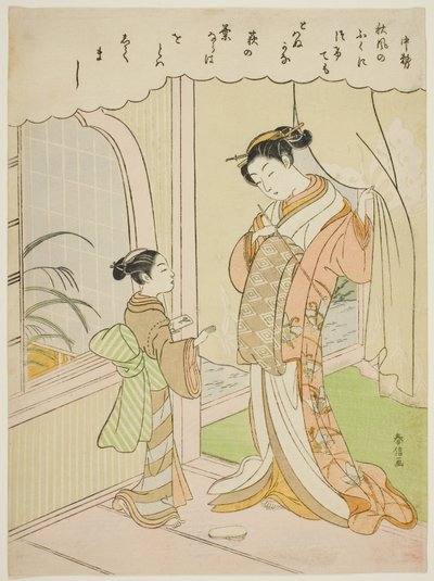 Dikt av Nakatsukasa, från en titellös serie av trettiosex odödliga poeter av Suzuki Harunobu