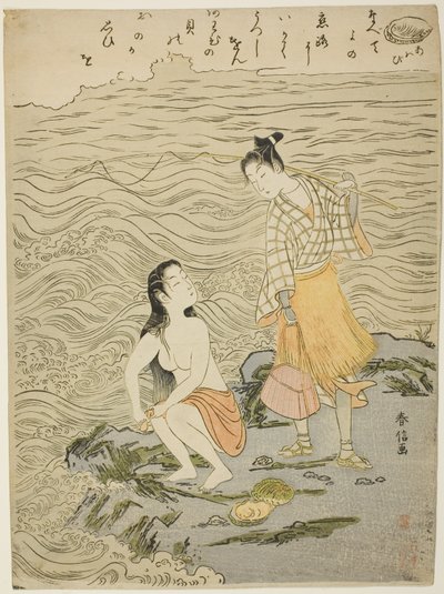 The Abalone (Awabi), från en namnlös serie snäckskal av Suzuki Harunobu