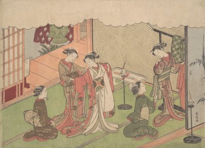 Vigselceremonin, troligen 1768., troligen 1768. av Suzuki Harunobu