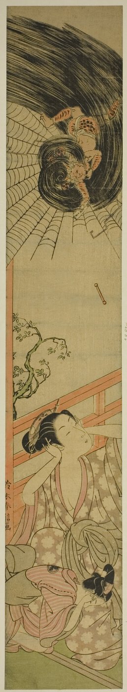 The Smitten Thunder God levererar ett kärleksbrev till en kurtisan av Suzuki Harunobu