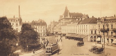 Malmo: Gustaf Adolfs torg (b/w photo) av Swedish Photographer