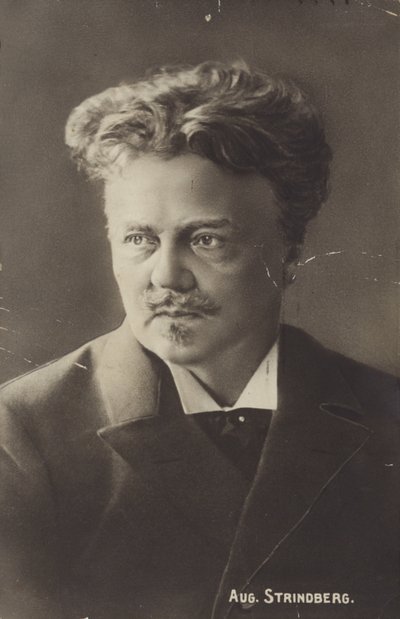 Porträtt av August Strindberg av Swedish Photographer