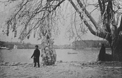 På Eaux-Vives i Genève, vintern 1896 (s/v foto) av Swiss Photographer