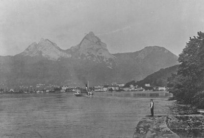 Brunnen och myten, Lac des IV Cantons (s/v foto) av Swiss Photographer