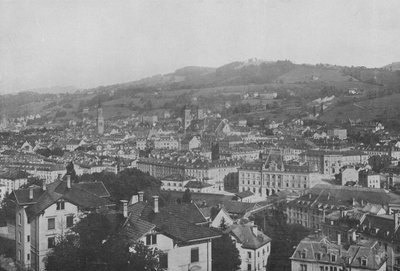 Saint-Gall, allmän vy (s/v foto) av Swiss Photographer