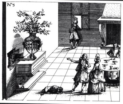 Fågelsång musikalisk träd, publicerad c.1670 av Swiss School